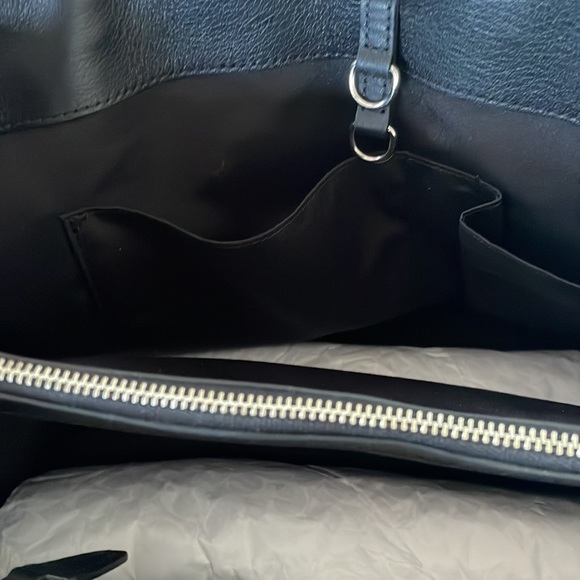 Coach bag Bleecker tote woven blue and black leather new with tags and dust bag - Picture 5 of 9